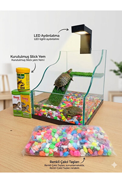 Aqua Yeni nesil tam takım kaplumbağa bahçesi 40*30*25