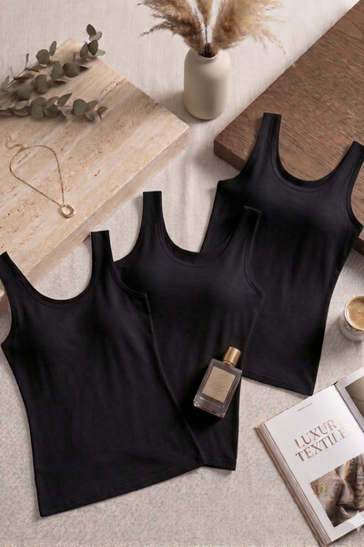 Loule Γυναικεία 3 τεμάχια βαμβακερά & μοντάλ εσώρουχα με χοντρές τιράντες – Μ...