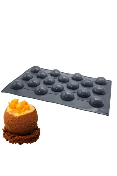 Bp Bizden Pastacılık Karadağ Metal Kokonat Silicone Cake Mold Full Sphere 40X60 cm