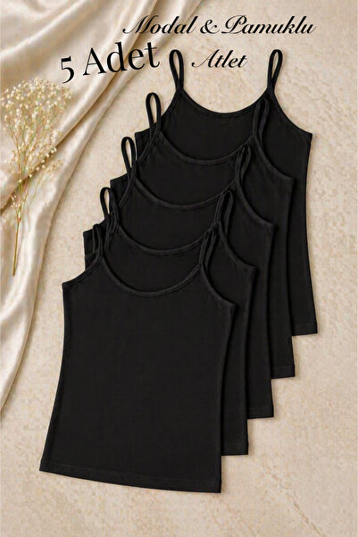Loule Γυναικεία 5 τεμάχια μπλουζάκια Modal & βαμβακερά με λεπτές τιράντες - Μ...