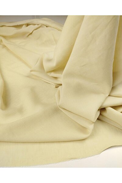 Kumaş Parça Ύφασμα από βισκόζη σε χρώμα άχυρου, με λεπτή ροή, για φορέματα & ...