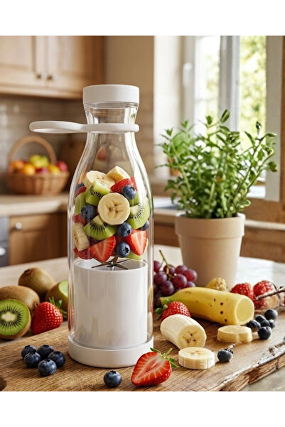 Epilons Usb Şarjlı Mini Blender Taşınabilir Smoothie Yapıcı 380 Ml Pratik Kul...