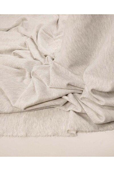 Kumaş Parça Γλυκό Γκρι Ύφασμα από χτενισμένο βαμβάκι με 2 κλωστές, Μαλακό, ελ...