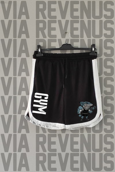 Vordevia Gym Printed Unisex Retro Varsity Sports Training Shorts