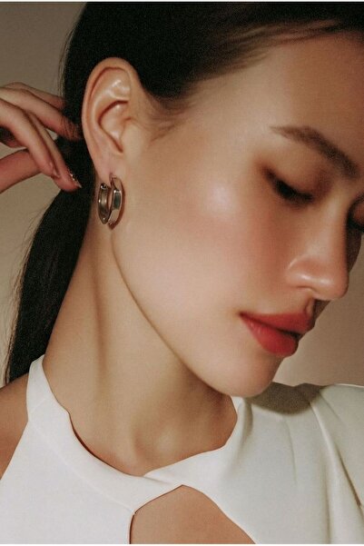Monalisa Home Steel Figured Hoop Earrings