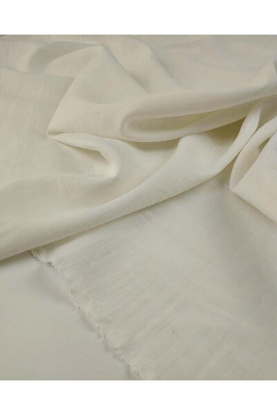 Kumaş Parça Εκρού Κρεμ Λινό Υφαντό Ύφασμα Κομψό Φυσικό Ύφασμα με Σταθερή Στάσ...