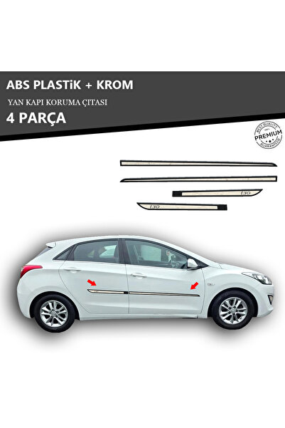 KromGaraj HYUNDAİ İ30 YAN KAPI KORUMA ÇITASI PLASTİK + KROM