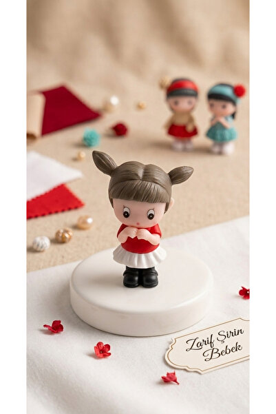 Şirin Sevimli Mini Kız Biblo - 5 cm Dekoratif Hediyelik Figür - Masa Üstü Süs...
