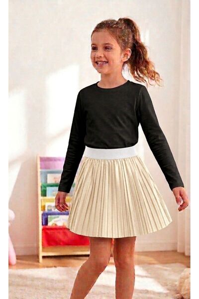 KedyKids Pleated Skirt with Elastic Waist for Children