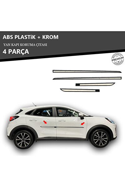KromGaraj FORD PUMA YAN KAPI KORUMA ÇITASI PLASTİK + KROM