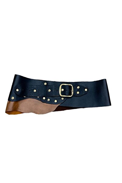 Yılday Gür Butik حزام أمورا من الجلد الطبيعي بتصميم تابا والقهوة الحارة - صنا...