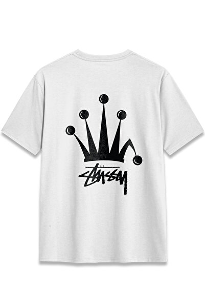 EZG Business Stüssy Crown Tshirt Design Printed T-Shirt Unisex 100% Cotton Br...
