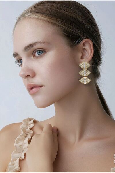 Monalisa Home Zircon Stone Layered Earrings