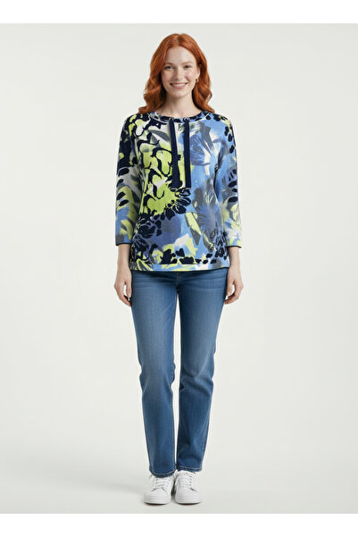 Neden Tekstil Γυναικείο πλεκτό πουλόβερ με σχέδια, μανίκι 3/4, άνετη εφαρμογή