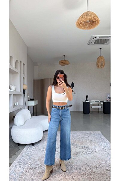 Buket Teke Γνήσιο τζιν με μπλε ζώνη ZR