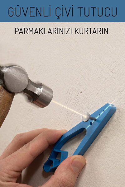 Vivie Tasarım Çivi Tutucu Aparat | Güvenli Çivi Çakma Aparatı | Parmak Koruyucu