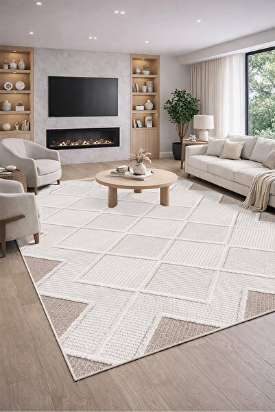 Lioara Home Modern Dijital Baskı Halı | Yıkanabilir Kaymaz Taban Salon & Yata...