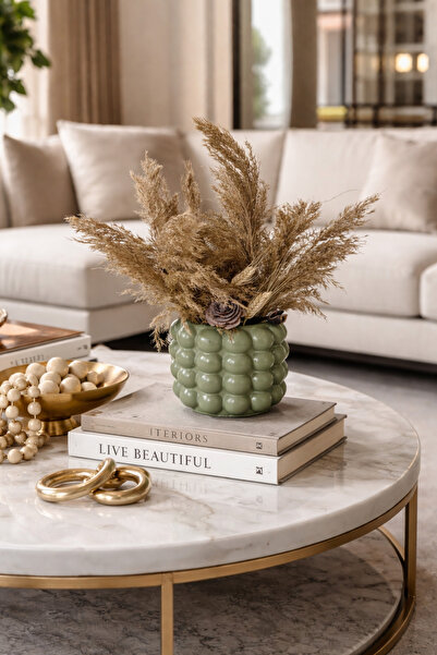 Zigzag Home Διακοσμητικό γυαλιστερό βάζο σε στυλ Μποέμ, βάζο με φυσαλίδες πολ...