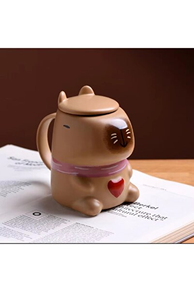 Gezginimport Cute Capybara Mug Capybara Heart Mug Cartoon Capybara Funny Animal