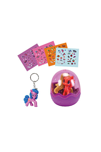 MEGA Küçük Pony ve Çıkartmalı Metal Anahtarlık