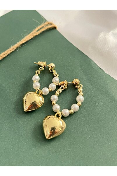 Jewelyf Kalpli Küpe Halka Küpe Altın Kaplama