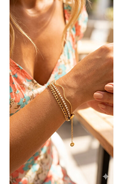 İNN JEWELLERY Çelik Bileklik Kararmaz Antialerjik Zincir Figürlü (2 Yıl İthal...