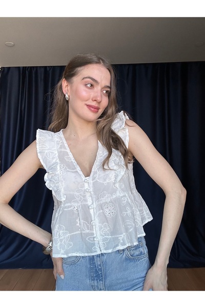 AÈC PRIVÈ Women's Luxury Cotton Elizabeth Blouse