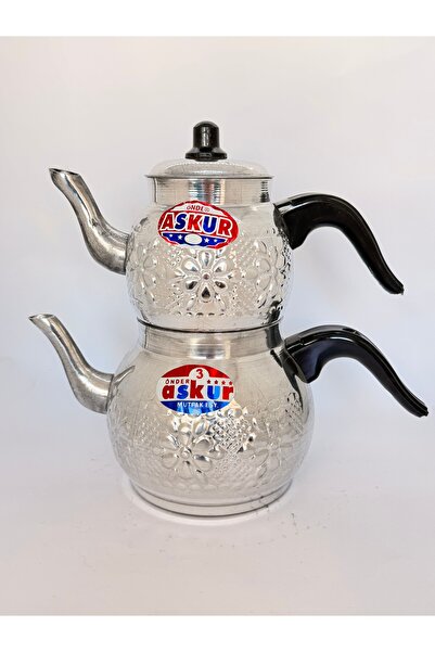 RUKEN Desenli Tasarım | Yuvarlak Hatlı Küre Model Alüminyum Çaydanlık Takımı ...