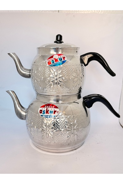 RUKEN Desenli Tasarım | Yuvarlak Hatlı Küre Model Alüminyum Çaydanlık Takımı ...