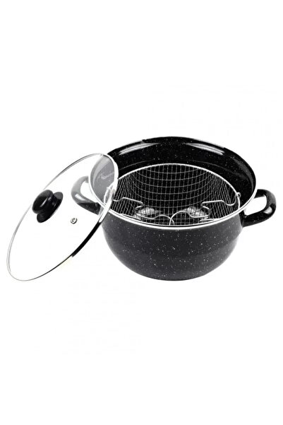 Generic Brand Enamel frying pan black marbled 24 cm royaleks-69115