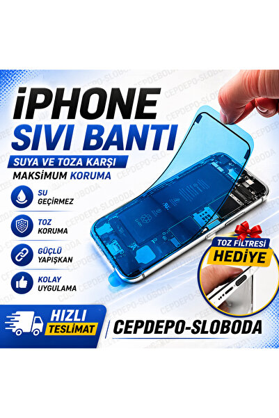 SLOBODA iPhone 8 Plus Sıvı Bant Ekran Bandı Seti Suya Dayanıklı Toz Önleyici