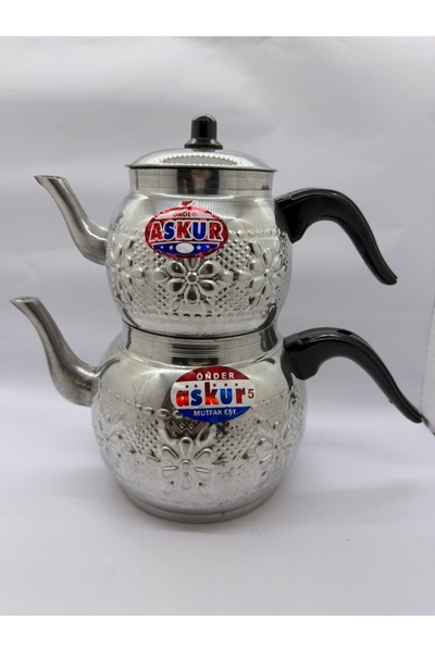 RUKEN Desenli Tasarım | Yuvarlak Hatlı Küre Model Alüminyum Çaydanlık Takımı ...