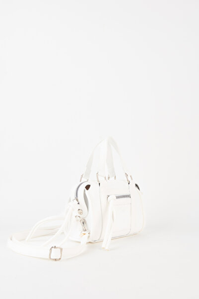 Vivaq Women's Mimoza White Zipper Closure Small Size Adjustable Strap Shoulde...