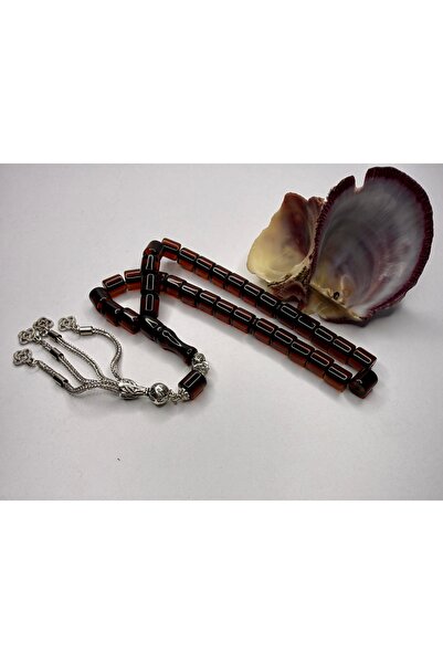 İskenderun Tesbihcilik Fire Amber Prayer Beads Made of Stick Material with Ot...