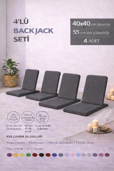 Remege Spor Malzemeleri 4 Pieces Duck Fabric Meditation Chair Floor Cushion w...