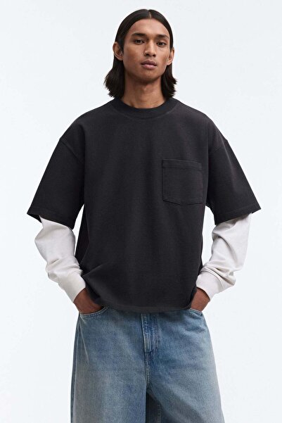 H&M Oversized Fit Layered cotton top