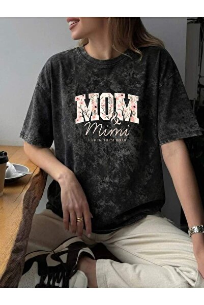 CLASSY.MODA Unisex Μαύρο μπλουζάκι με στάμπα oversize Streetwear Άνετη εφαρμο...