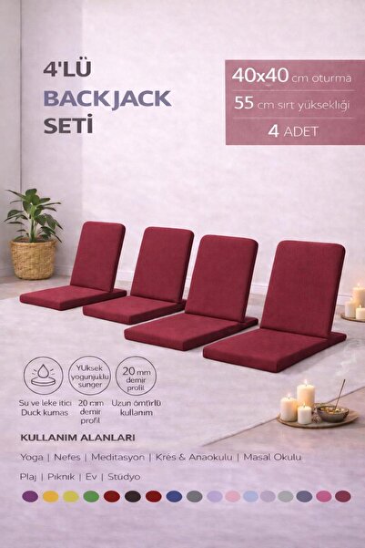 Remege Spor Malzemeleri 4 Pieces Duck Fabric Meditation Chair Floor Cushion w...