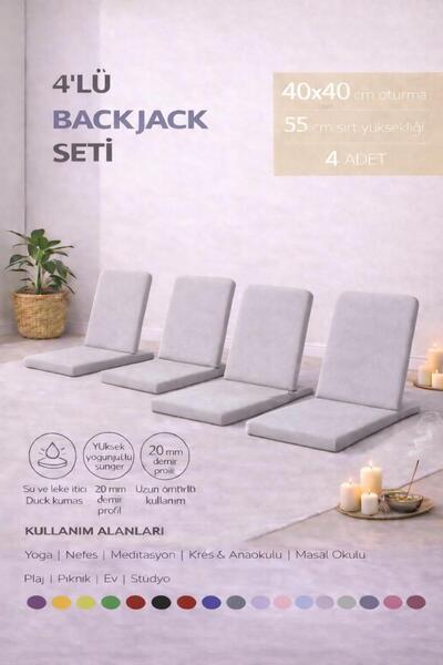 Remege Spor Malzemeleri 4 Pieces Duck Fabric Meditation Chair Floor Cushion w...