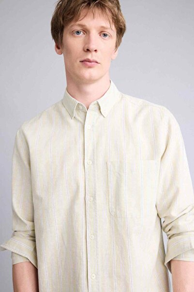 DeFacto Linen Blend Shirt F9322Ax26Sp