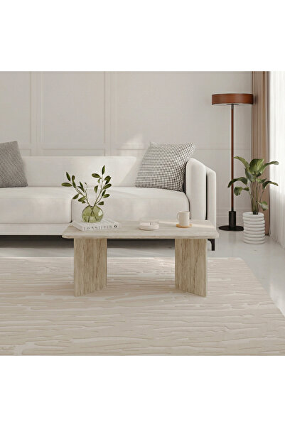 Mourah Home طاولة قهوة سام من الترافرتين D60XH42XW100