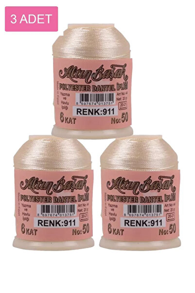Genel Markalar 3 Adet Altınbaşak Oya ve Dantel İpi 20 gr - Royaleks - No: 911