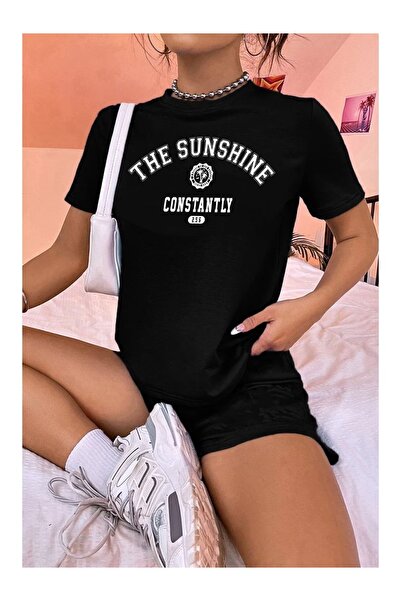 CLASSY.MODA Unisex Μαύρο μπλουζάκι με στάμπα oversize Streetwear Άνετη εφαρμο...