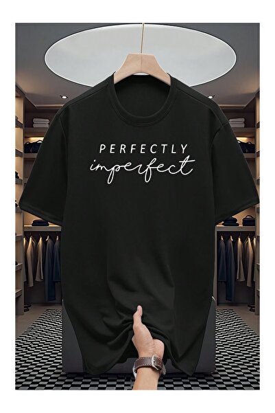 CLASSY.MODA Unisex Μαύρο μπλουζάκι με στάμπα oversize Streetwear Άνετη εφαρμο...