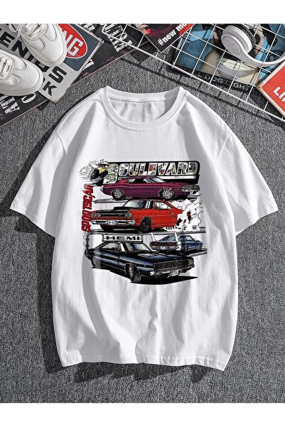 Vordevia Βαμβακερό μπλουζάκι oversize με στάμπα αθλητικού αυτοκινήτου