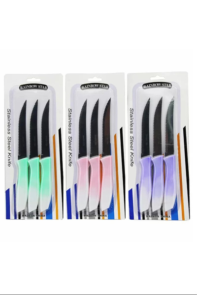 Generic Brand 3-Piece Serrated Fruit Knife 1 Piece Royaleks-Clkn-1869