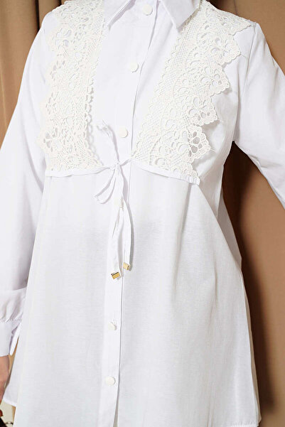 Lavanta Tekstil Πουκάμισο με κορδόνια