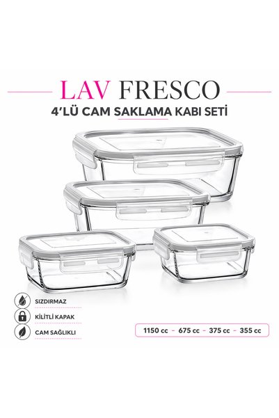 LAV Fresco 4''Lü Saklama Kabı / NOBLEev/KÜTAHYA