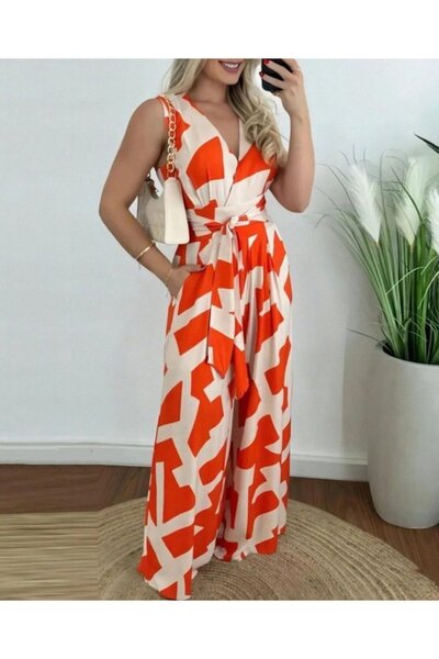 Wear Up Γυναικεία ολόσωμη φόρμα από σουπερτζέρ με διπλό γιακά, μακρύ σχέδιο κ...