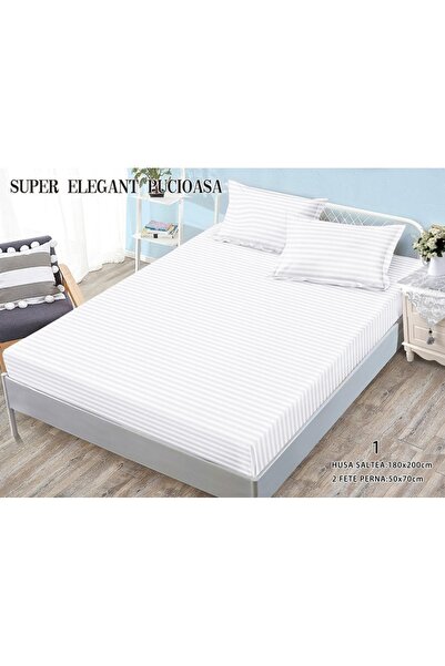 Super Elegant Pucioasa Κάλυμμα κρεβατιού και 2 μαξιλαροθήκες, ελαστικό, σούπε...
